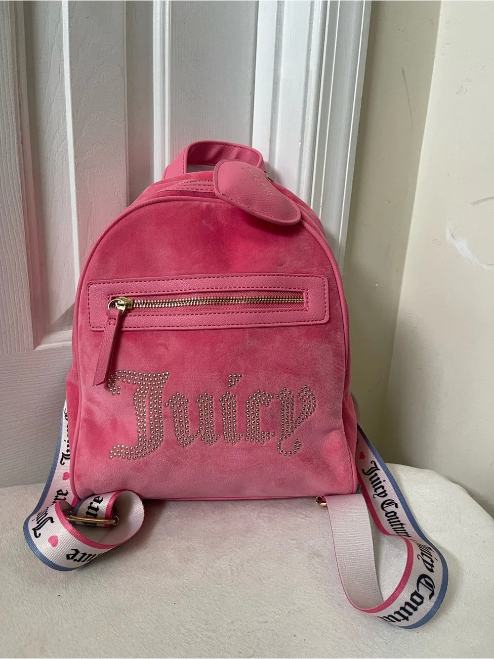 Juicy Couture Pink Velour Mini Backpack